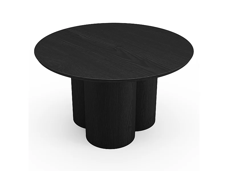 Table basse bois noir plateau 78cm HELMA