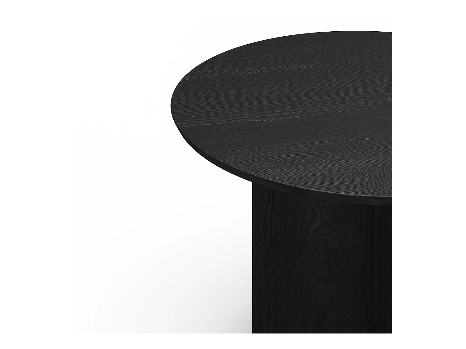 Table basse bois noir plateau 78cm HELMA
