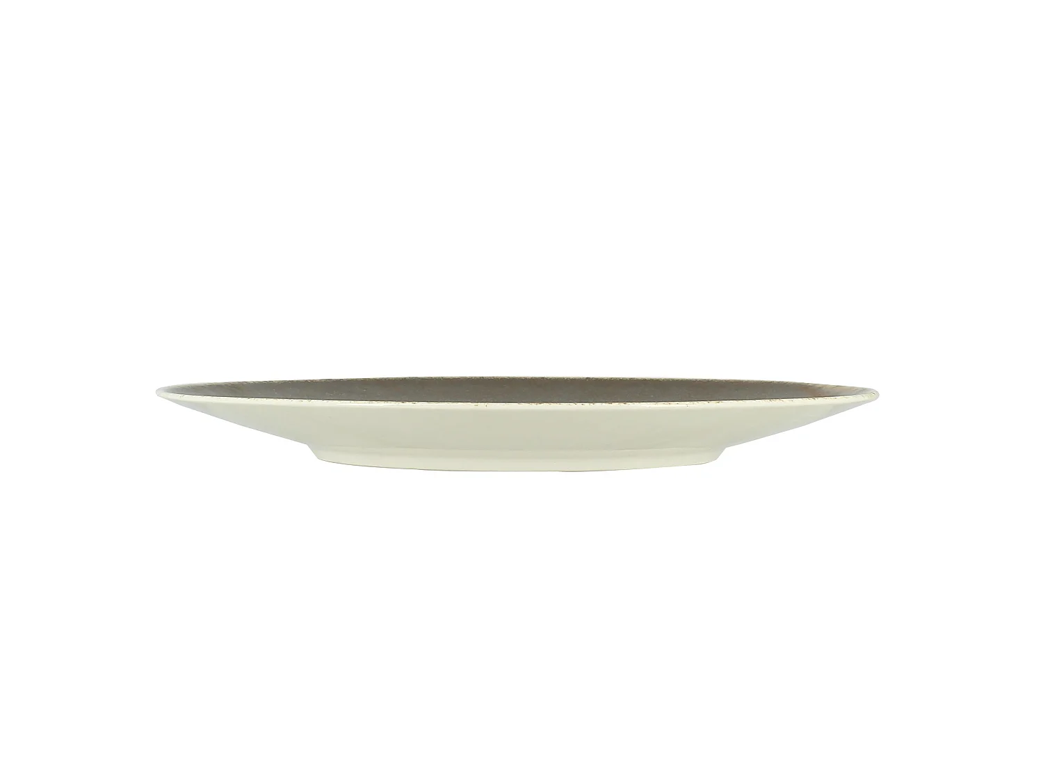 Ogo Living - Lot 6 Assiettes Plates Saturne 27cm En Porcelaine Marron