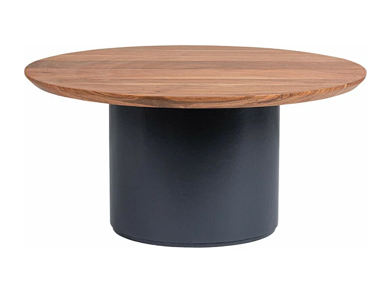 Table basse ronde contemporaine D70 en acacia - SAJO
