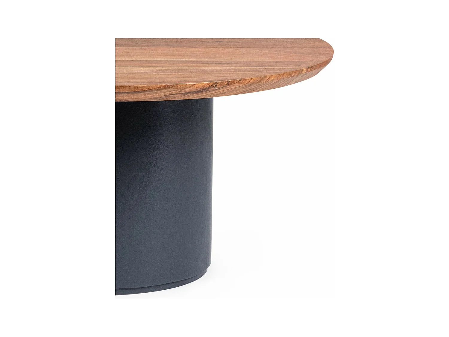 Table basse ronde contemporaine D70 en acacia - SAJO