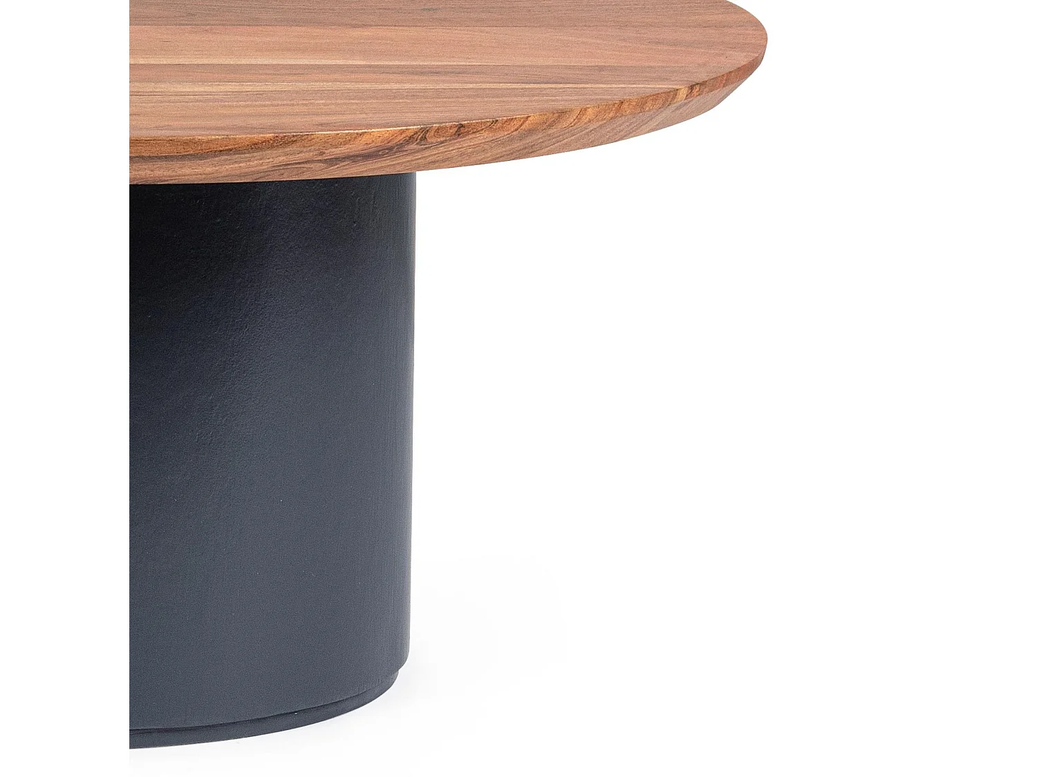 Table basse ronde contemporaine D70 en acacia - SAJO