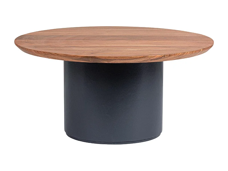 Table basse ronde contemporaine D70 en acacia - SAJO