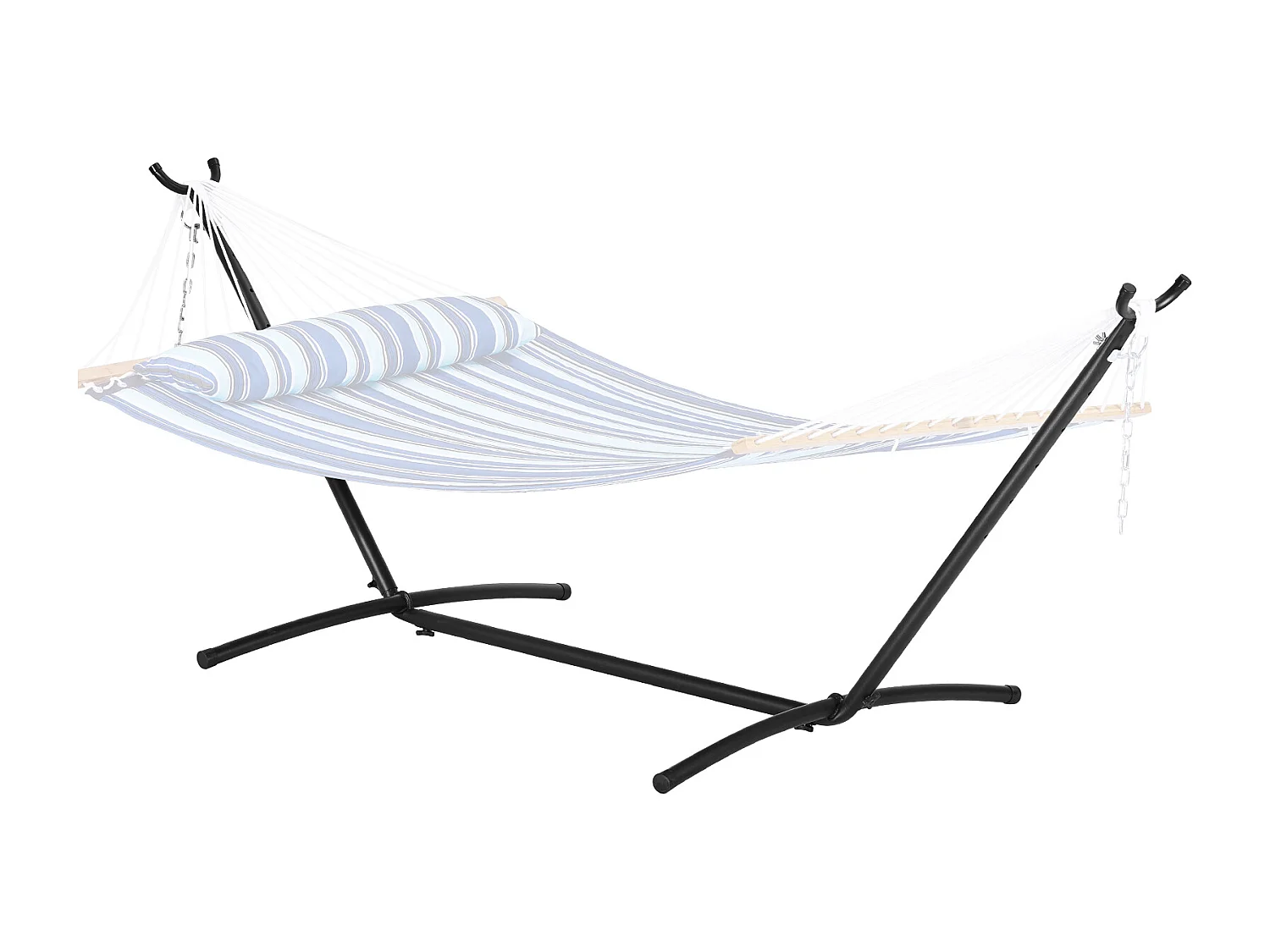 Hängemattenständer aus Stahl SucceBuy, Tragkraft 204 kg, Passend für 3,0–4,9 M Lange Hängematten, Tragbarer Rahmen