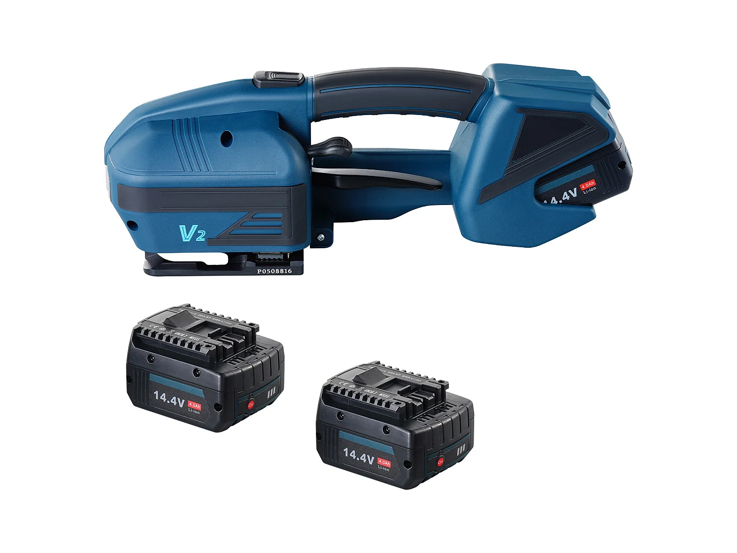 Cercleuse Électrique Automatique SucceBuy, Sangles PP/PET de 0.89cm - 1.6cm, Outil de Cerclage Automatique Alimenté par Batterie 2 x 4000 mAh