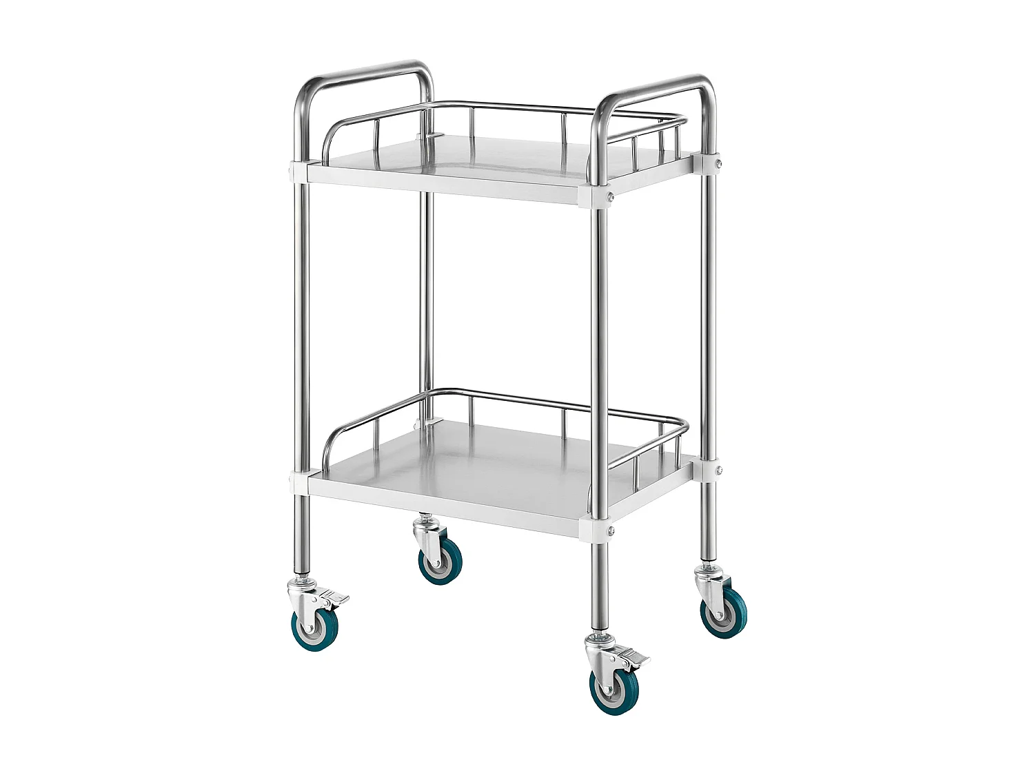 Chariot à Outils, SucceBuy Carrello Rotante da Laboratorio a 2 Livelli in Acciaio Inox per Uso Medico Dentale