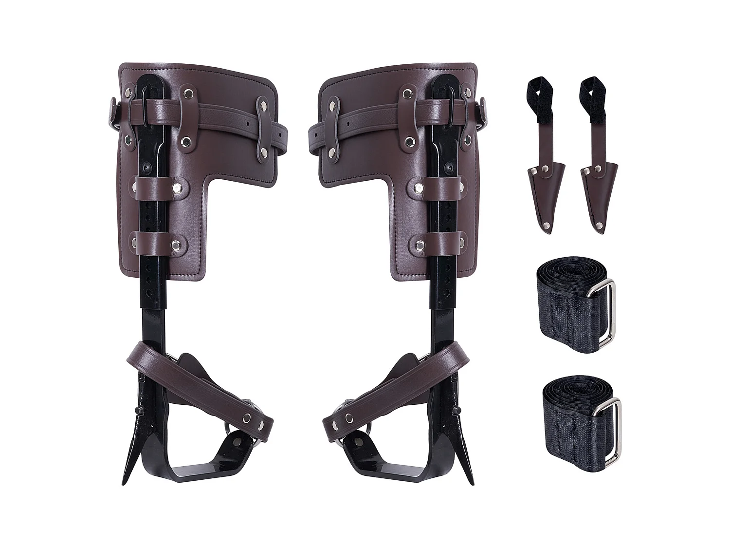 Pointes d'Escalade pour Arbres SucceBuy, Éperons d'Escalade en Acier Allié, Équipement d'Arboriste, Marron