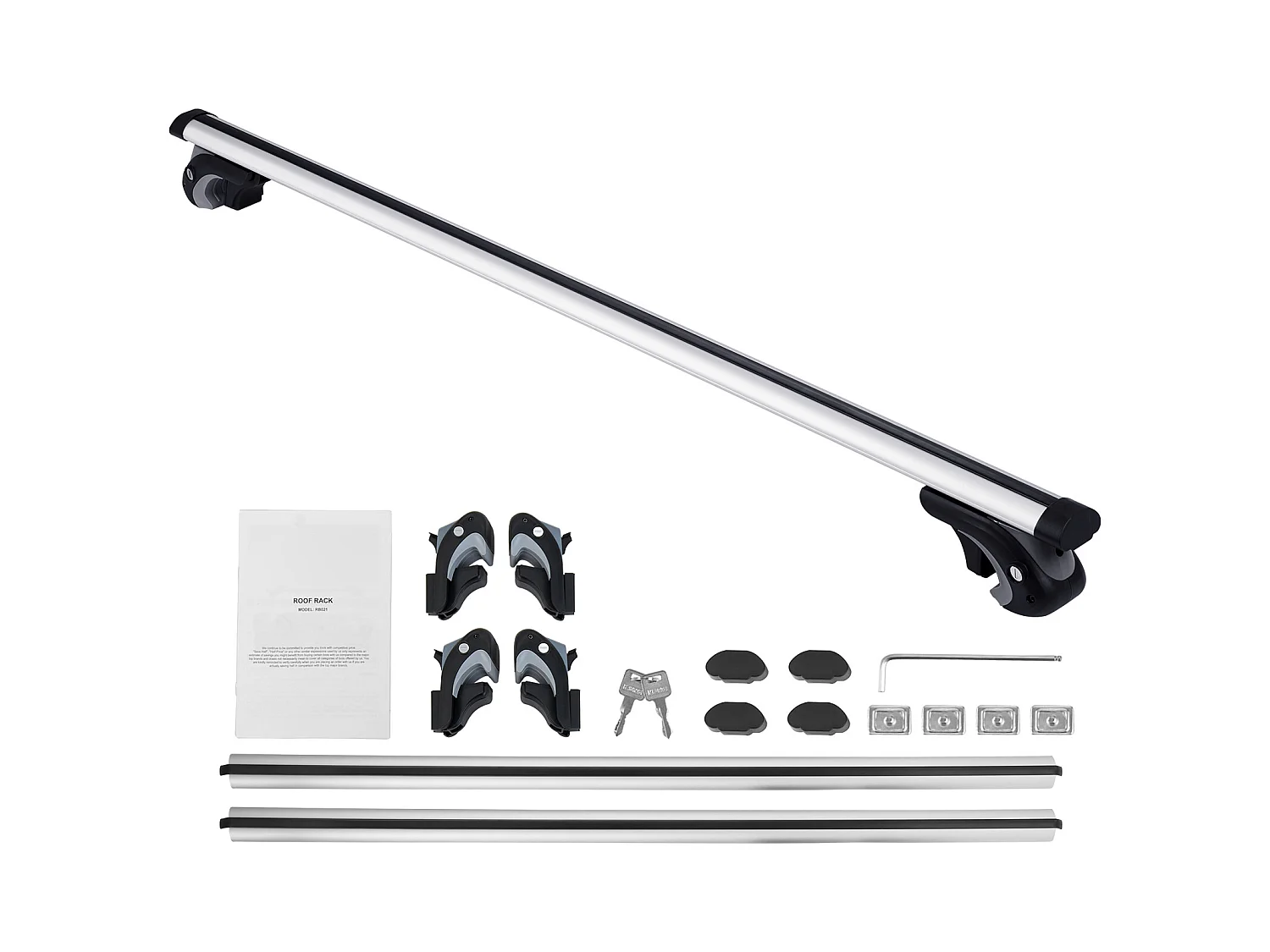 Universal-Dachträger-Querstange SucceBuy, 135.13cm Länge, für Fahrzeuge mit Erhöhter Seitenreling