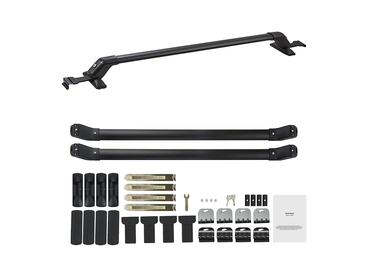 Barre Transversale de Toit Universelle SucceBuy en Aluminium pour Véhicule à Toit Nu avec Serrure