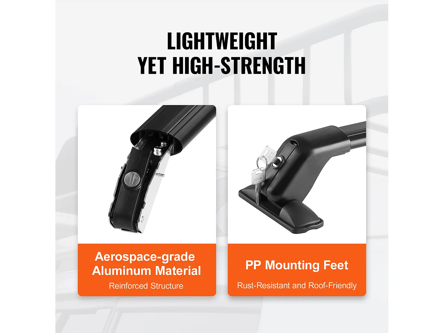 Barre Transversale de Toit Universelle SucceBuy en Aluminium pour Véhicule à Toit Nu avec Serrure