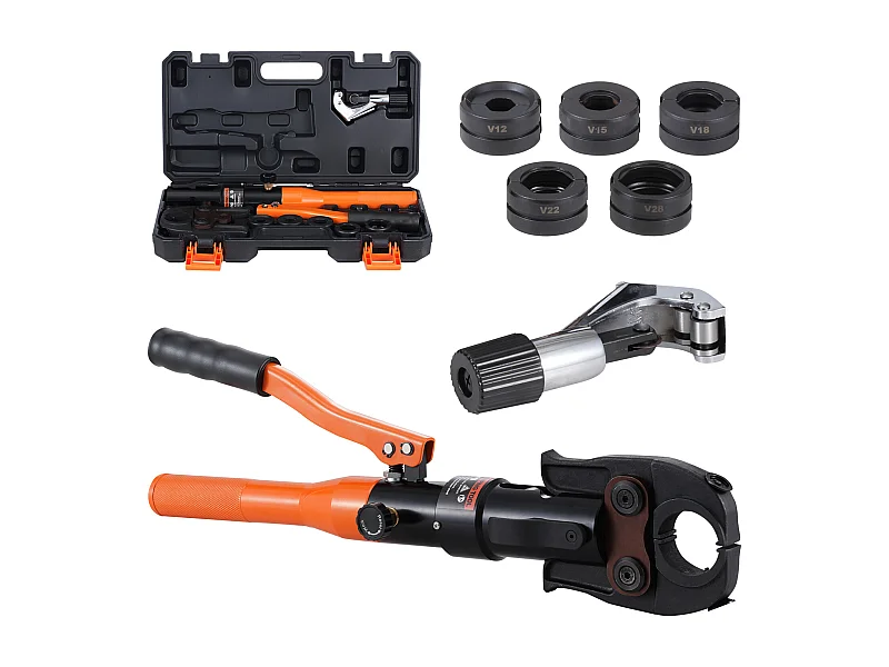 Utensile per Crimpatura di Raccordi per Tubi in Rame SucceBuy con Ganasce V12/15/18/22/28, Rotazione a 360°