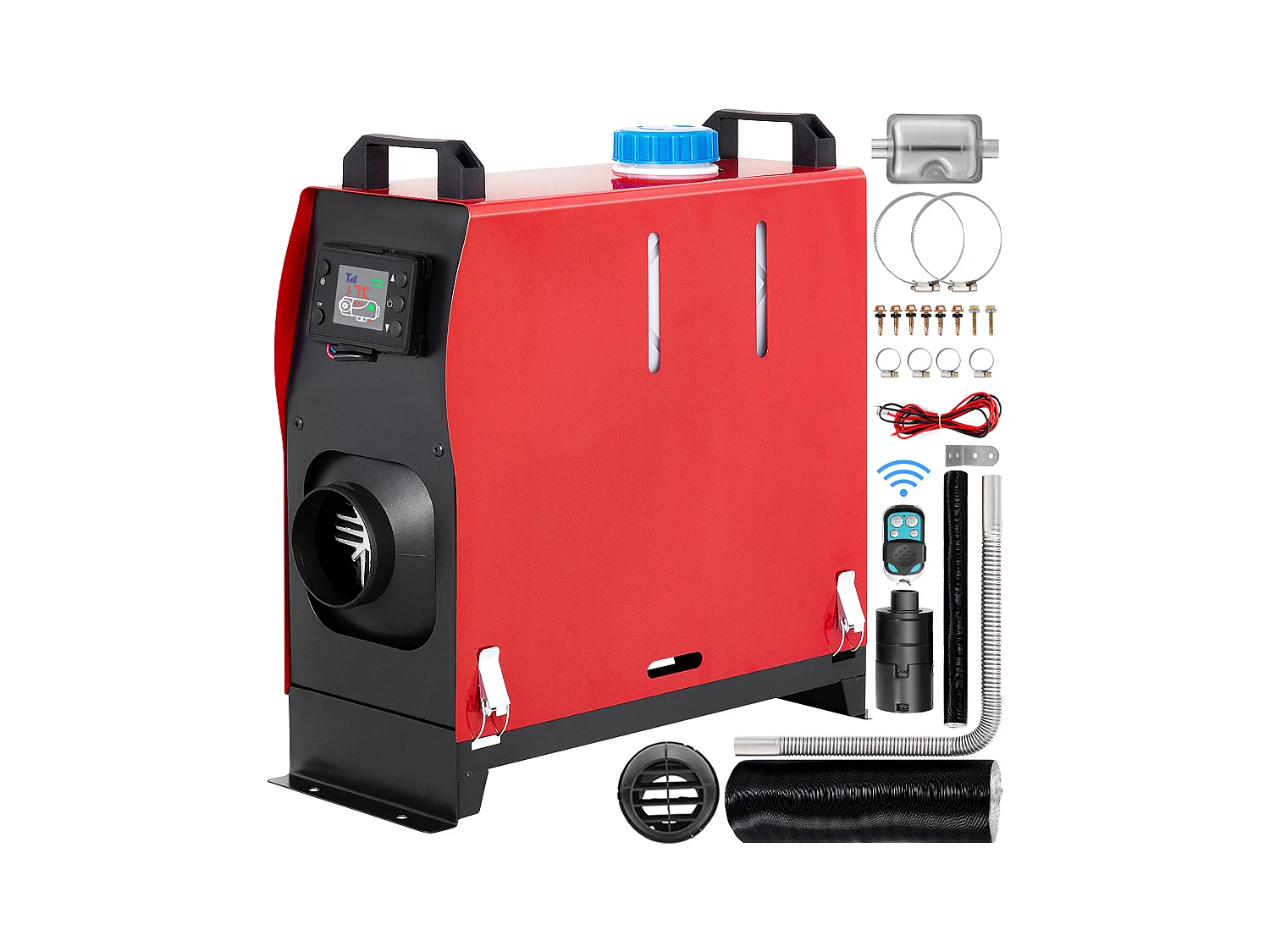 Chauffage à Air Diesel SucceBuy 12 V 8 kW avec Interrupteur LCD et Silencieux pour Camper-Vans, Camions