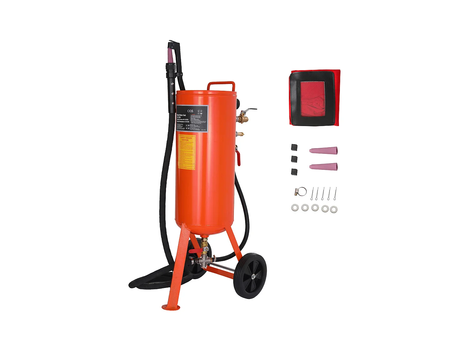 Robuste Sandblaster SucceBuy 10 Gallonen, 60-110 PSI mit 2 Düsen und Schlauch von 2.286 m
