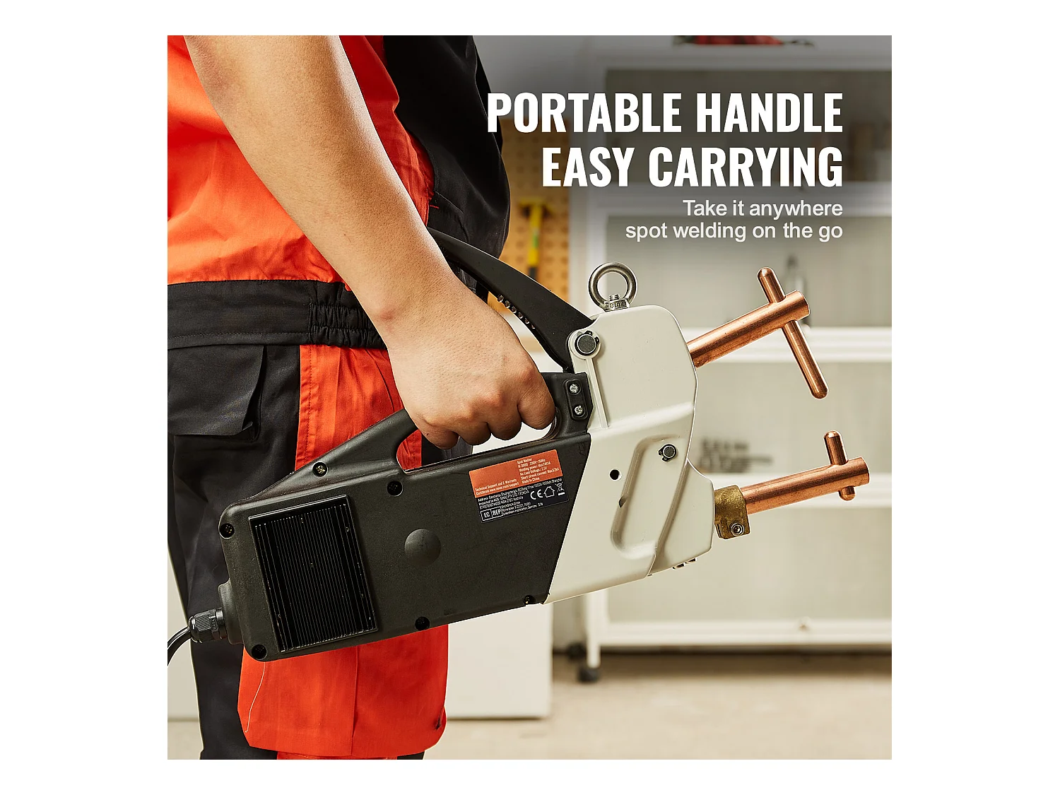 Soudeuse par Points SucceBuy 0.41cm d'Épaisseur, Pistolet de Soudage Portatif, Soudage par Points de Tôle, Capacité d'Entrée de 9,2 kVA