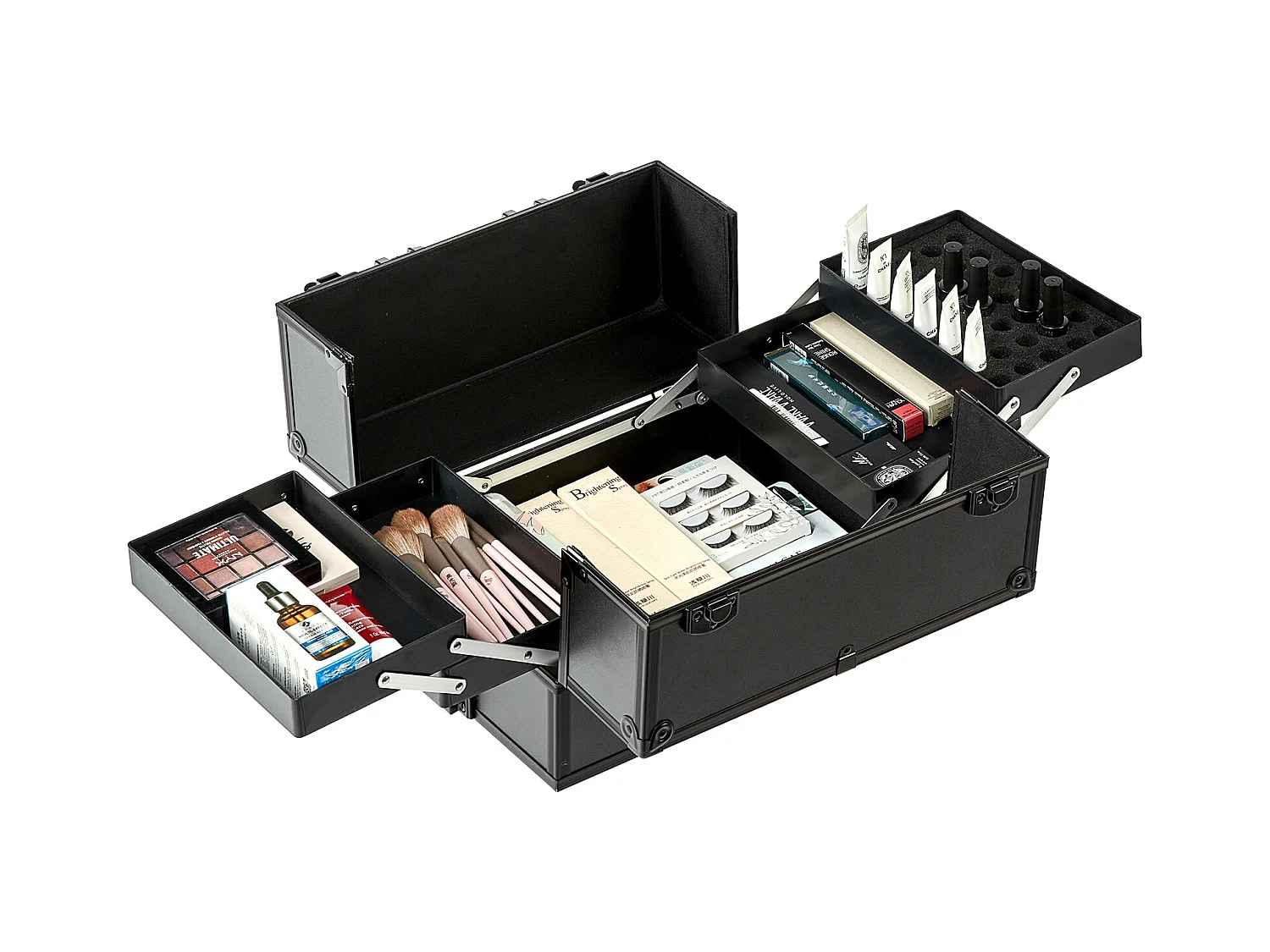 Valigia per il Trucco Professionale SucceBuy in Alluminio 5 in 1