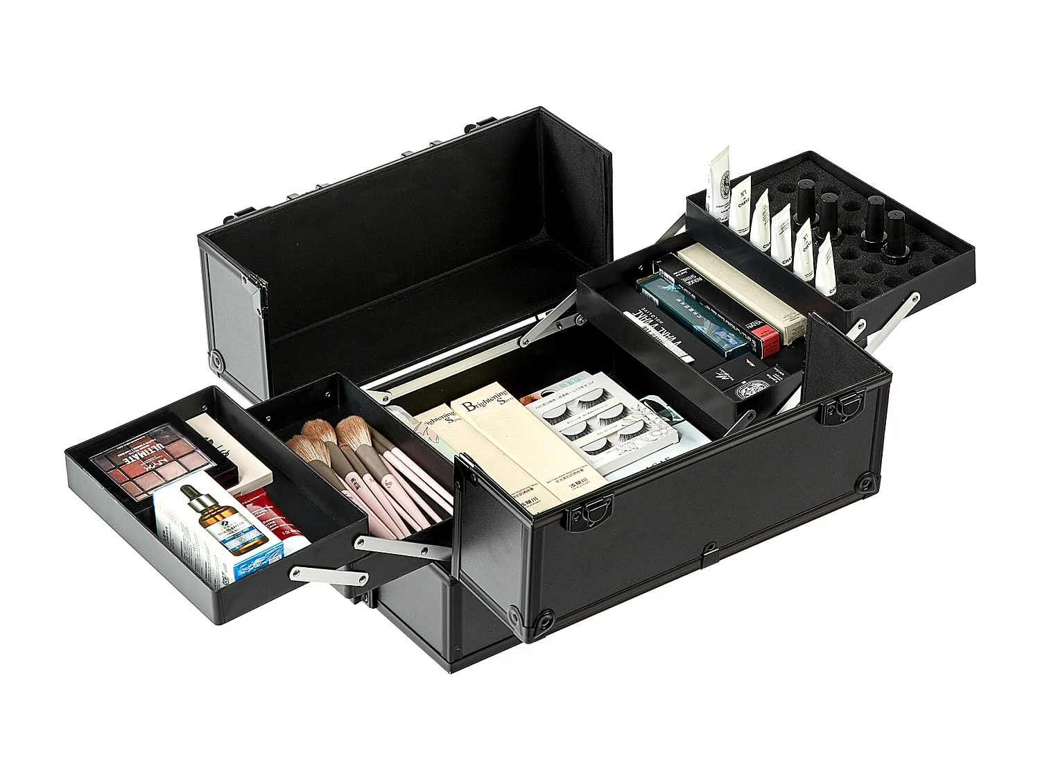 Mallette de Maquillage Professionnelle SucceBuy 5 en 1 en Aluminium