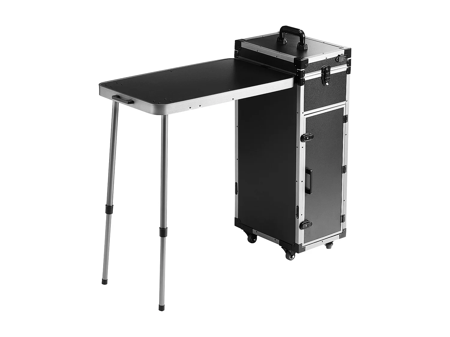 Mallette de Maquillage Professionnelle SucceBuy, Mallette à Cosmétiques en Aluminium avec Établi