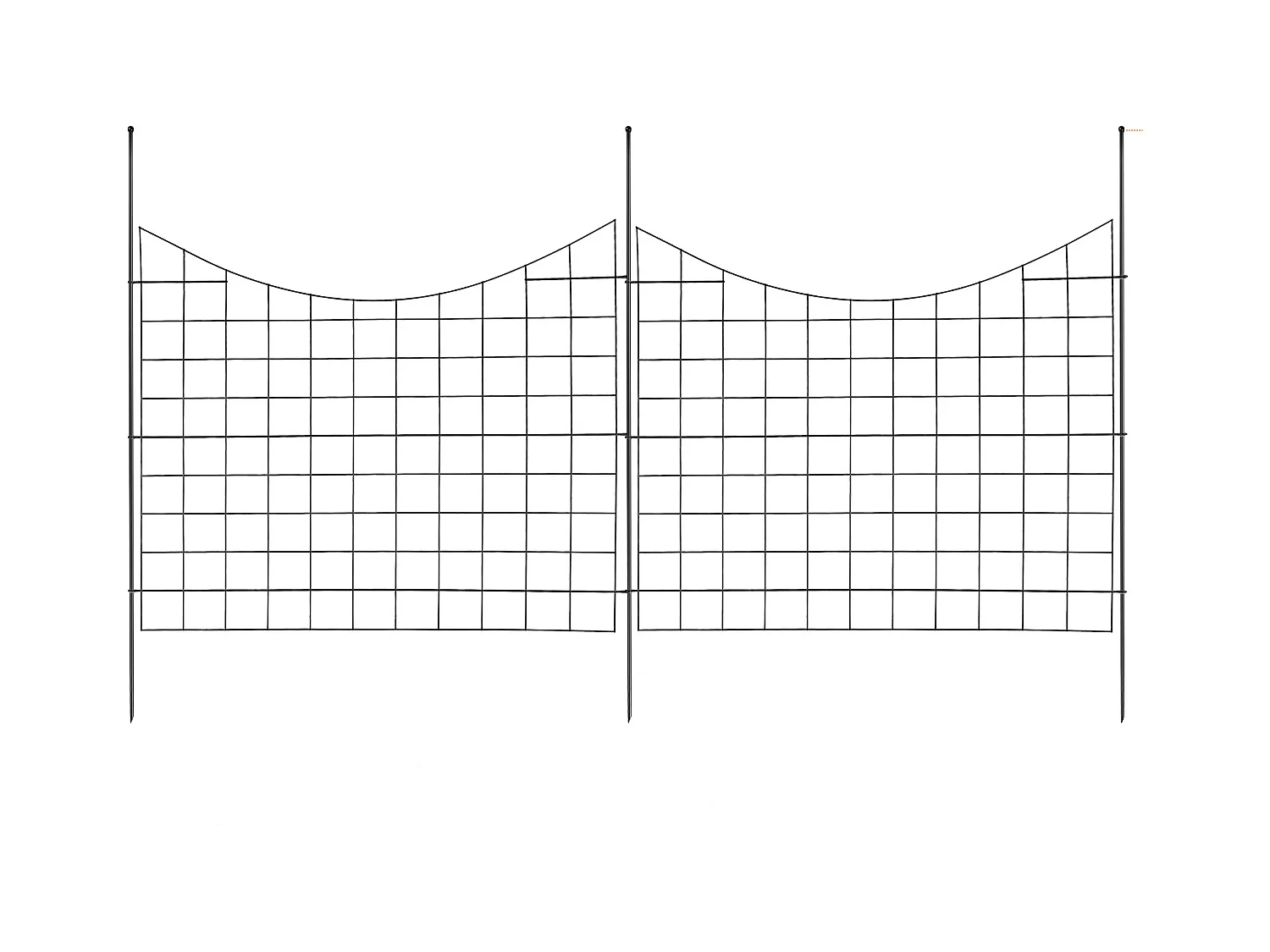 Clôture de Jardin SucceBuy 93x75 cm, Barrière Robuste pour Animaux, Lot de 5, pour Chien Cour Terrasse Extérieur