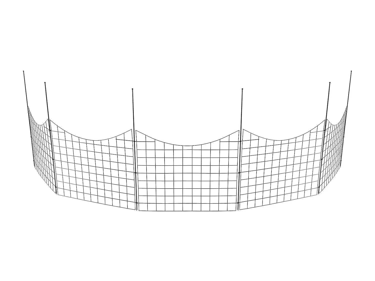 Clôture de Jardin SucceBuy 93x75 cm, Barrière Robuste pour Animaux, Lot de 5, pour Chien Cour Terrasse Extérieur