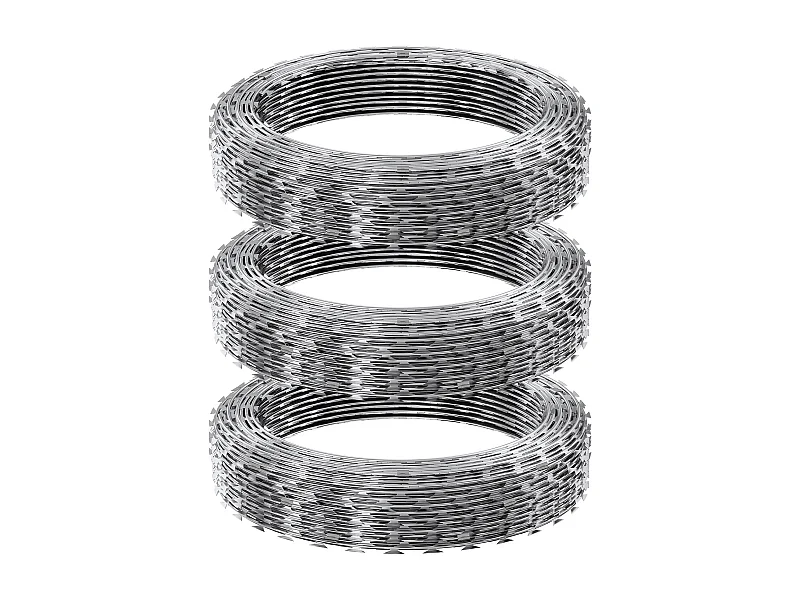 Rasiermesser SucceBuy- Draht, Barbes Stahlblech - Draht für Rasiermesser 44.8 m 3 Rollen, Doppelleitungs - Rasiermesserdrahtzaun