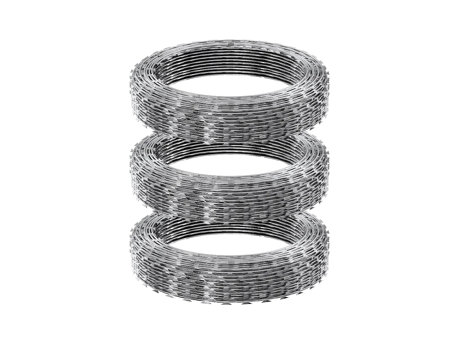 Fil de Rasoir SucceBuy, Fil de Fer Barbelé pour Rasoir 44.8 m 3 Rouleaux, Clôture en Fil de Rasoir Double Spirale