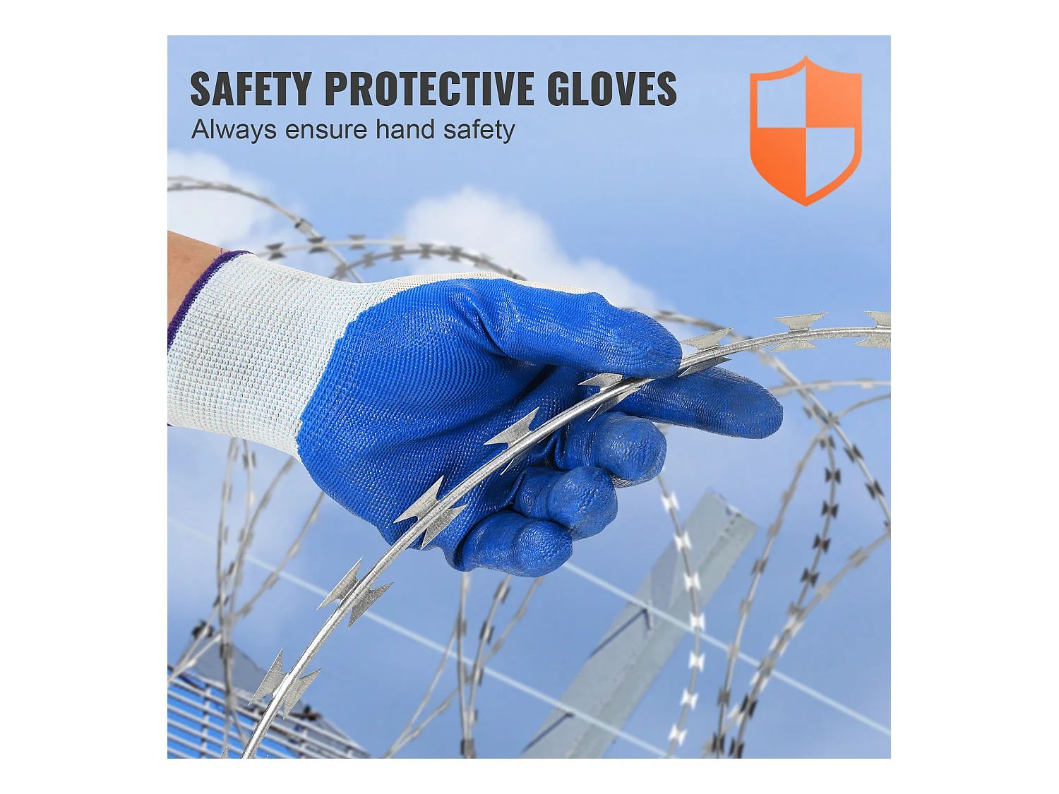 Fil de Rasoir SucceBuy, Fil de Fer Barbelé pour Rasoir 44.8 m 3 Rouleaux, Clôture en Fil de Rasoir Double Spirale