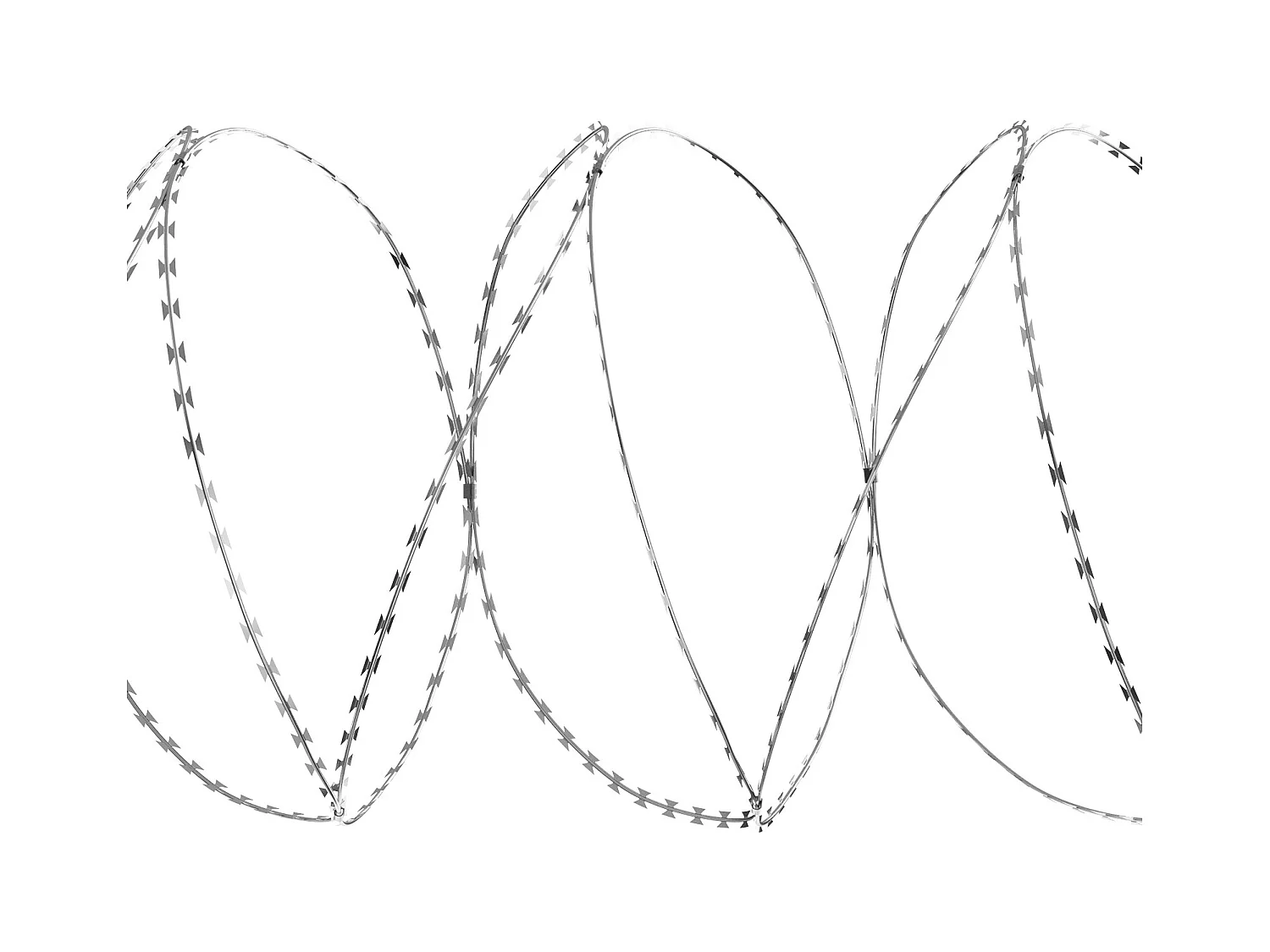 Fil de Rasoir SucceBuy, Fil de Fer Barbelé pour Rasoir 44.8 m 3 Rouleaux, Clôture en Fil de Rasoir Double Spirale