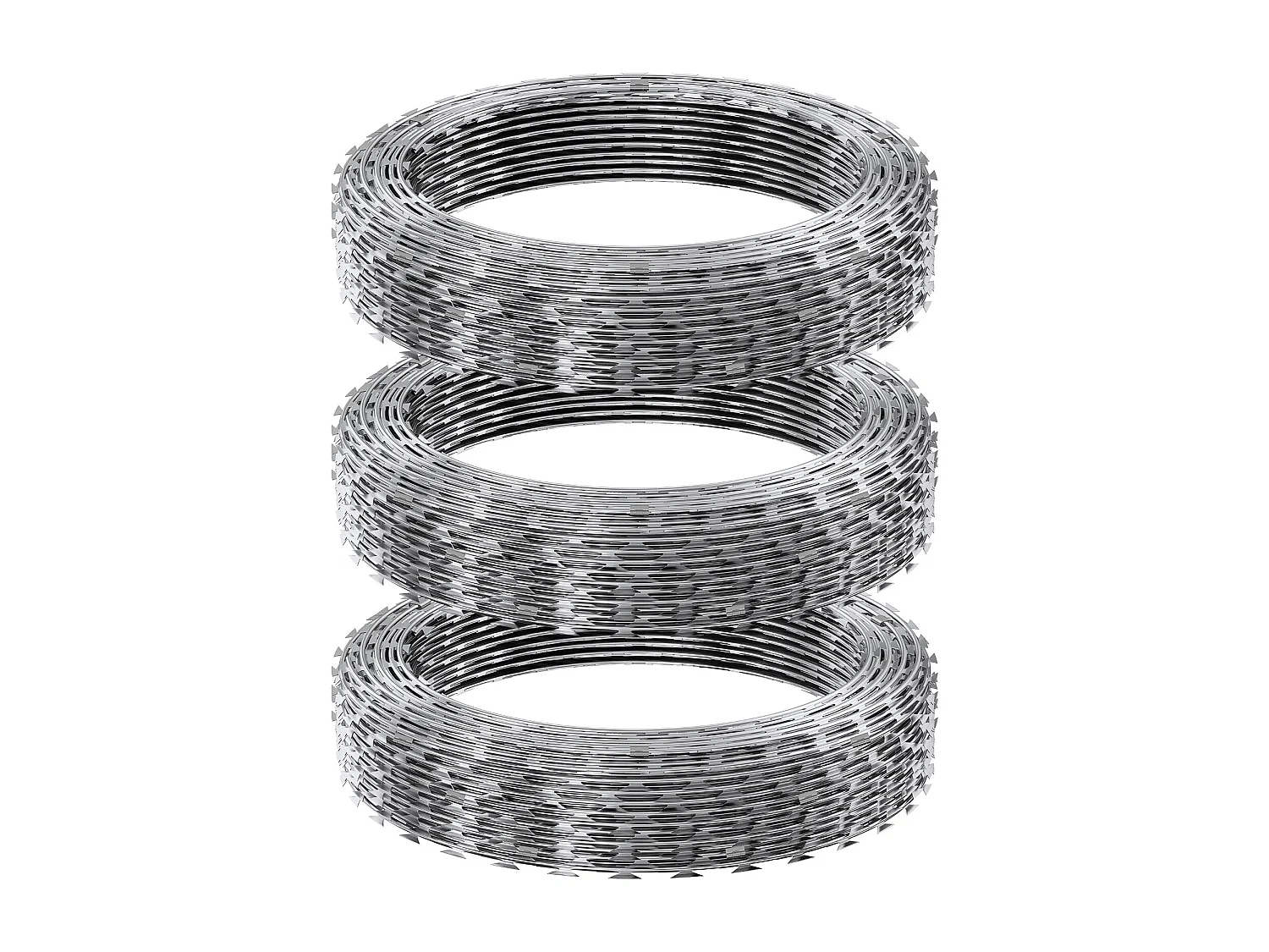 Rasiermesser SucceBuy- Draht, Barbes Stahlblech - Draht für Rasiermesser 44.8 m 3 Rollen, Doppelleitungs - Rasiermesserdrahtzaun