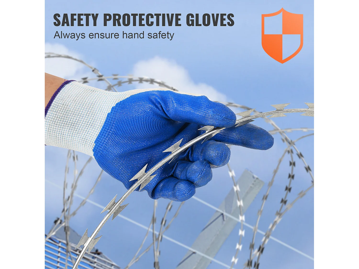 Rasiermesser SucceBuy- Draht, Barbes Stahlblech - Draht für Rasiermesser 44.8 m 3 Rollen, Doppelleitungs - Rasiermesserdrahtzaun