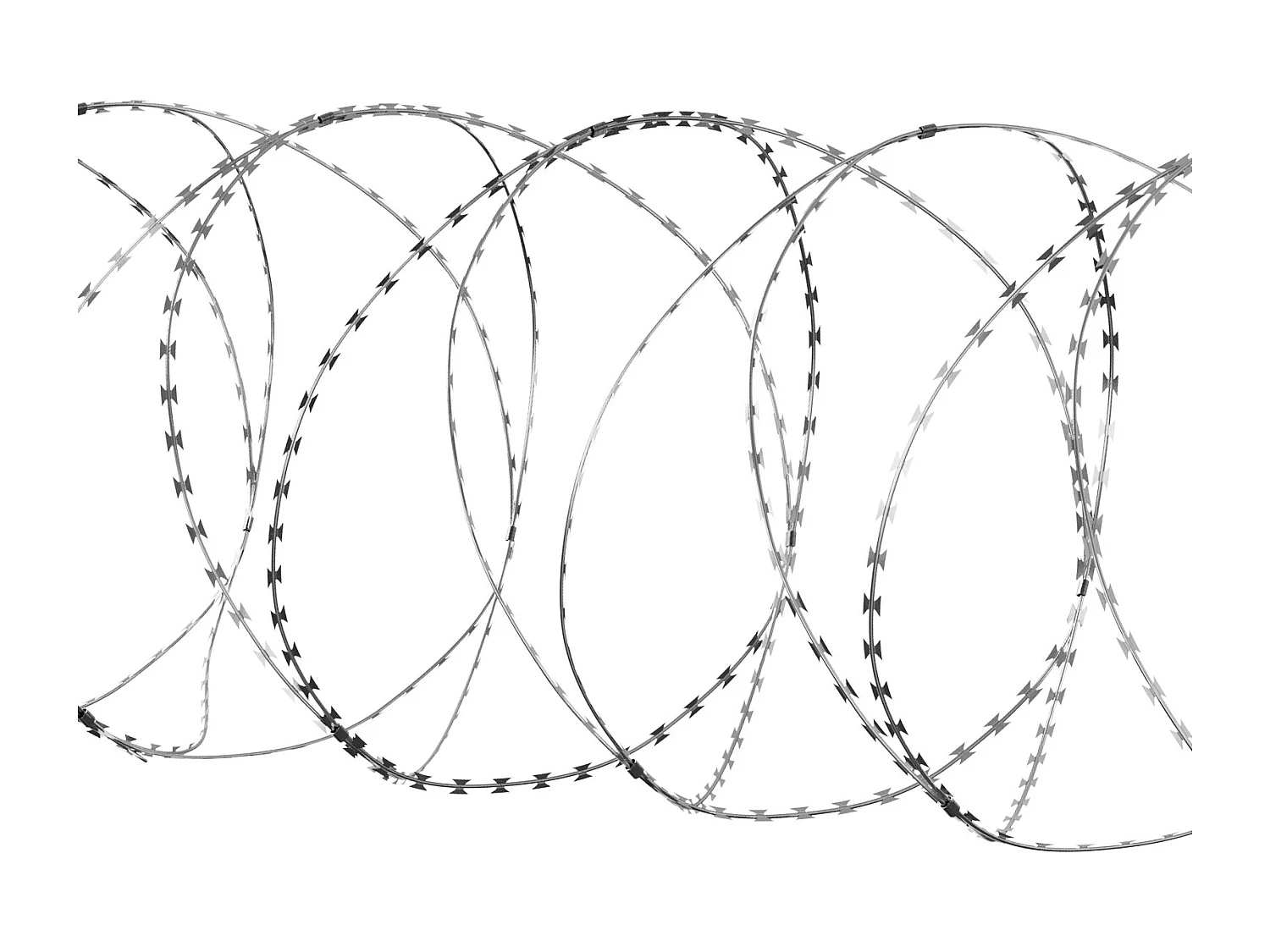 Rasiermesser SucceBuy- Draht, Barbes Stahlblech - Draht für Rasiermesser 44.8 m 3 Rollen, Doppelleitungs - Rasiermesserdrahtzaun