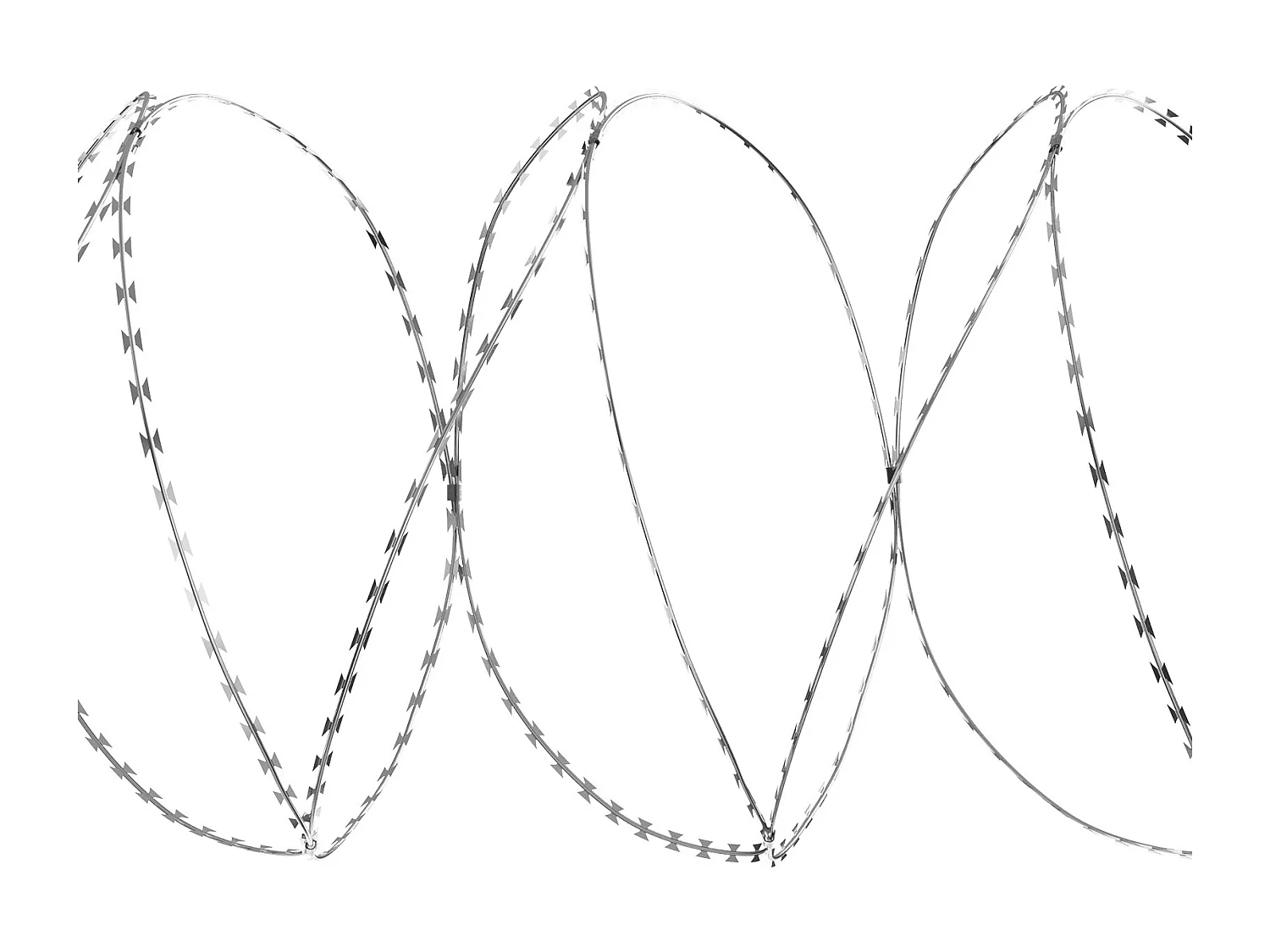 Rasiermesser SucceBuy- Draht, Barbes Stahlblech - Draht für Rasiermesser 44.8 m 3 Rollen, Doppelleitungs - Rasiermesserdrahtzaun