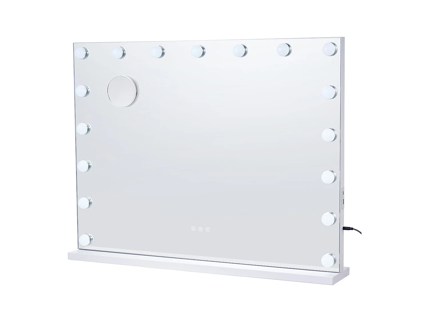 Miroir de Courtoisie Style Hollywoodien SucceBuy - Lumières, USB Type C, 59.9 cm, Blanc