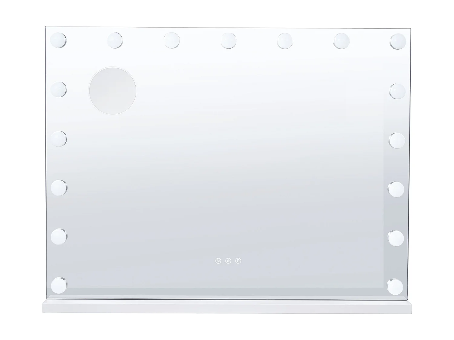 Miroir de Courtoisie Style Hollywoodien SucceBuy, Lumineux Ampoules LED Variable, 3 Modes Éclairage de Couleur, 797x597 mm, USB, Type C