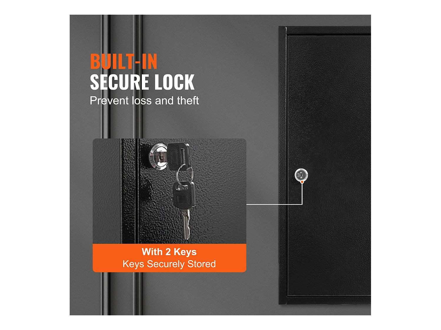 Armario para llaves SucceBuy Gabinete para 200 Llaves Caja de Seguridad Ajustable con Etiquetas de Colores