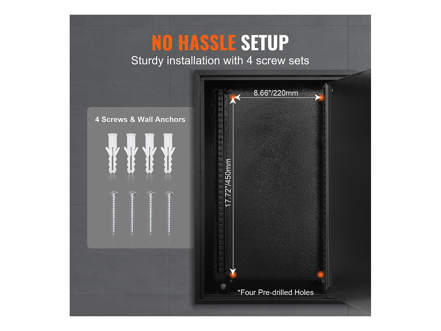 Armario para llaves SucceBuy Gabinete para 200 Llaves Caja de Seguridad Ajustable con Etiquetas de Colores