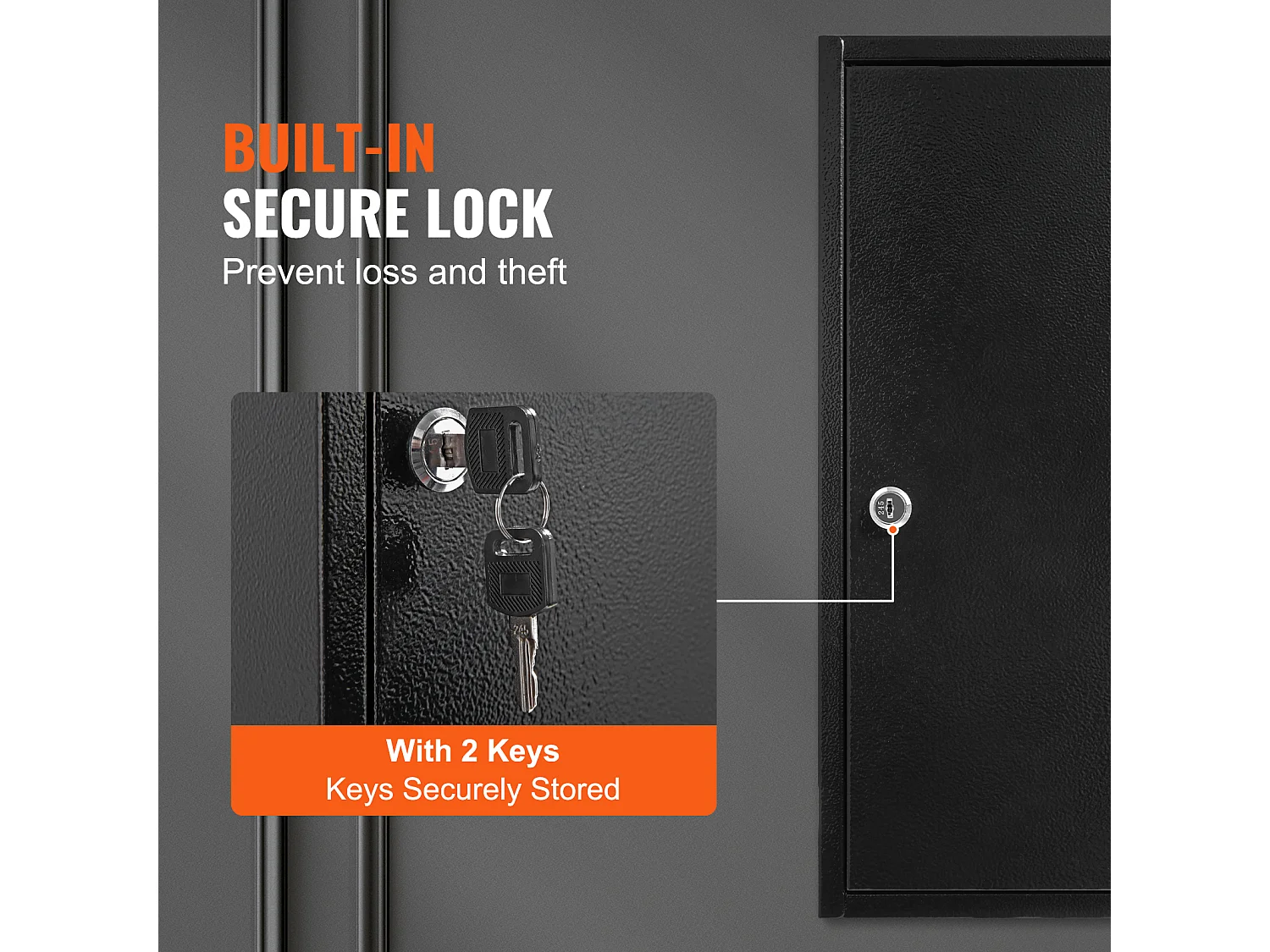 Schlüsselkasten für 200 Schlüssel SucceBuy, Verstellbarer Schlosskasten mit Farbigen Etiketten