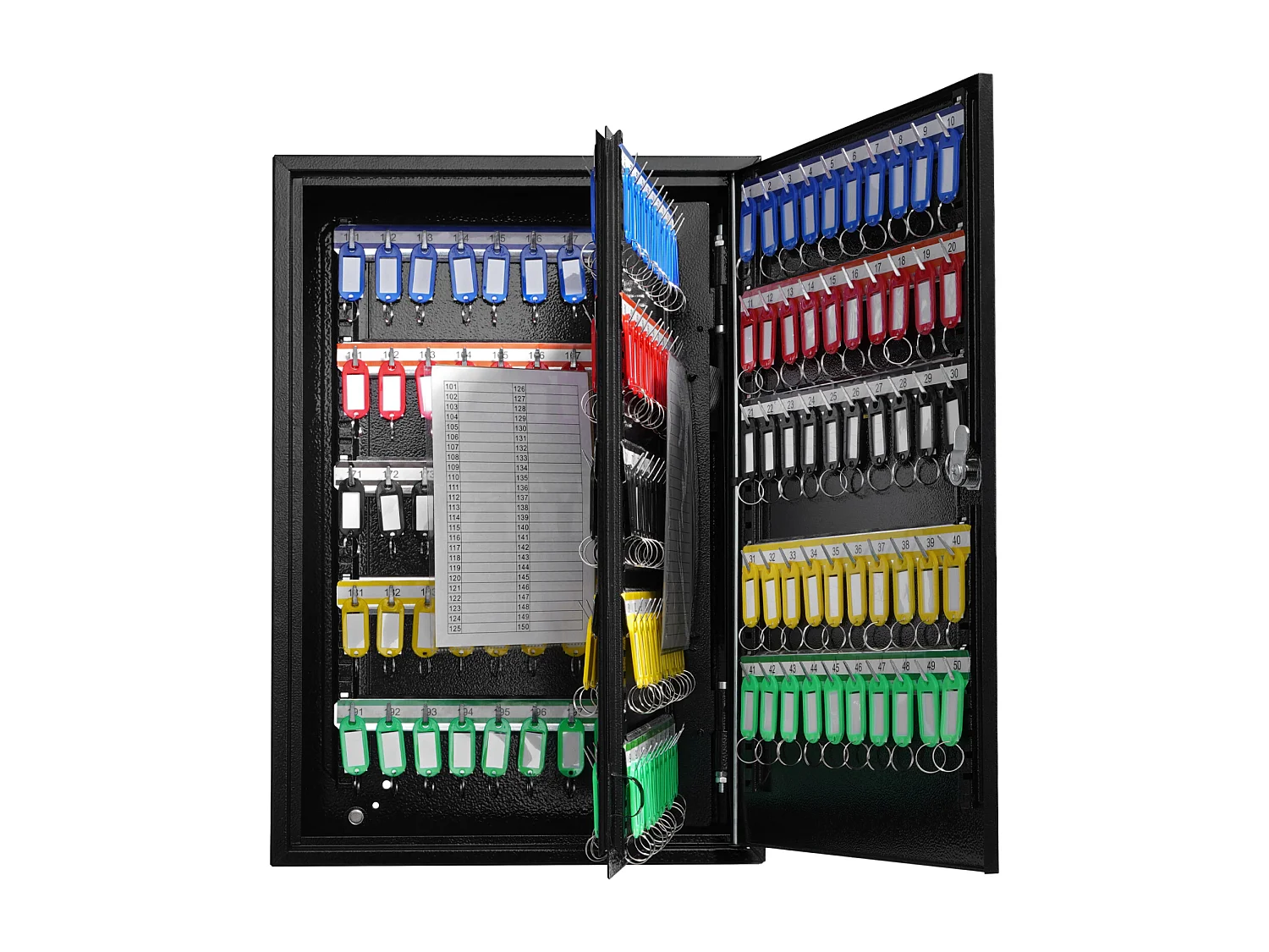 Schlüsselkasten für 200 Schlüssel SucceBuy, Verstellbarer Schlosskasten mit Farbigen Etiketten