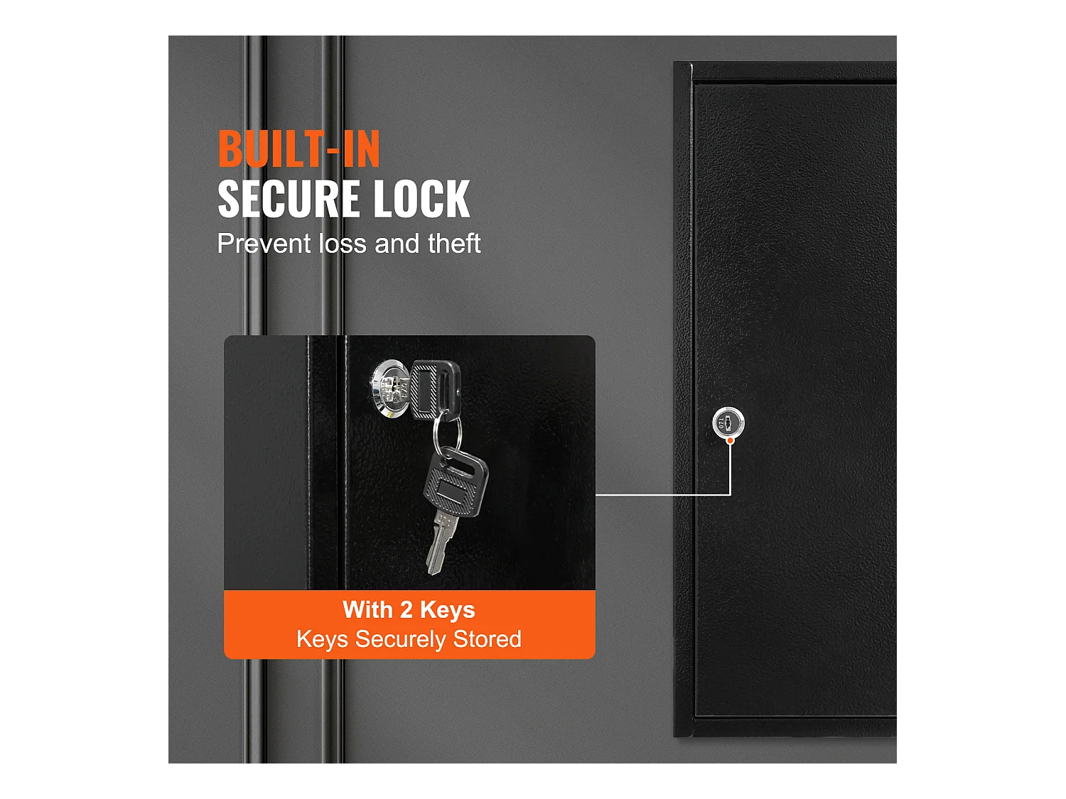 Armoire à Clés SucceBuy Armoire à Clés pour 100 Clés, Boîte à Clés avec Supports Réglables et Étiquettes à Clés Colorées pour le Stockage de Sécurité