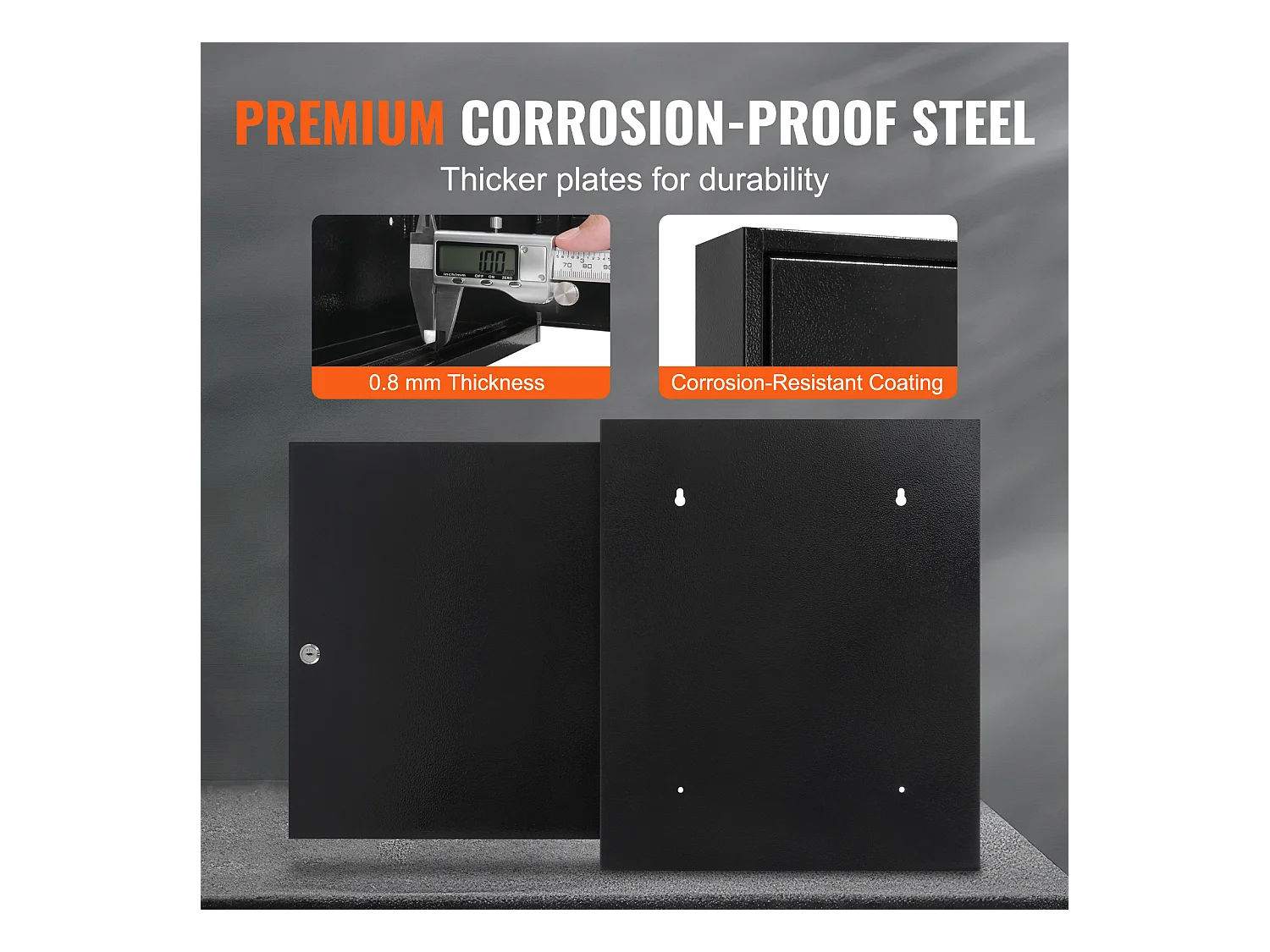 Armoire à Clés SucceBuy Armoire à Clés pour 100 Clés, Boîte à Clés avec Supports Réglables et Étiquettes à Clés Colorées pour le Stockage de Sécurité