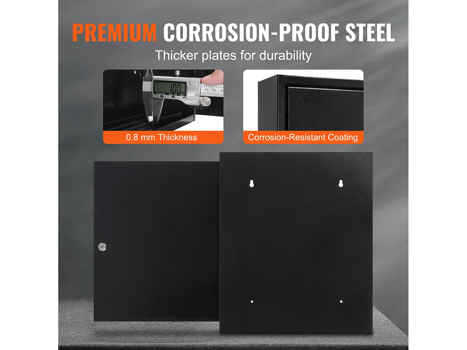 Armoire à Clés SucceBuy Armoire à Clés pour 100 Clés, Boîte à Clés avec Supports Réglables et Étiquettes à Clés Colorées pour le Stockage de Sécurité