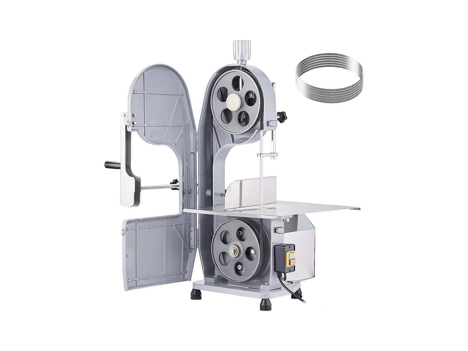 Scie à Ruban Électrique Commerciale pour Viande SucceBuy 1100 W, Machine à Scier les Os en Acier Inoxydable