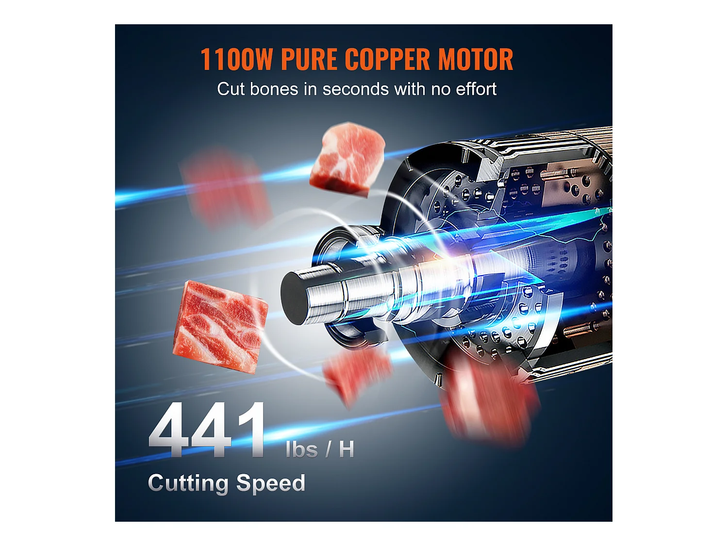 Scie à Ruban Électrique Commerciale pour Viande SucceBuy 1100 W, Machine à Scier les Os en Acier Inoxydable