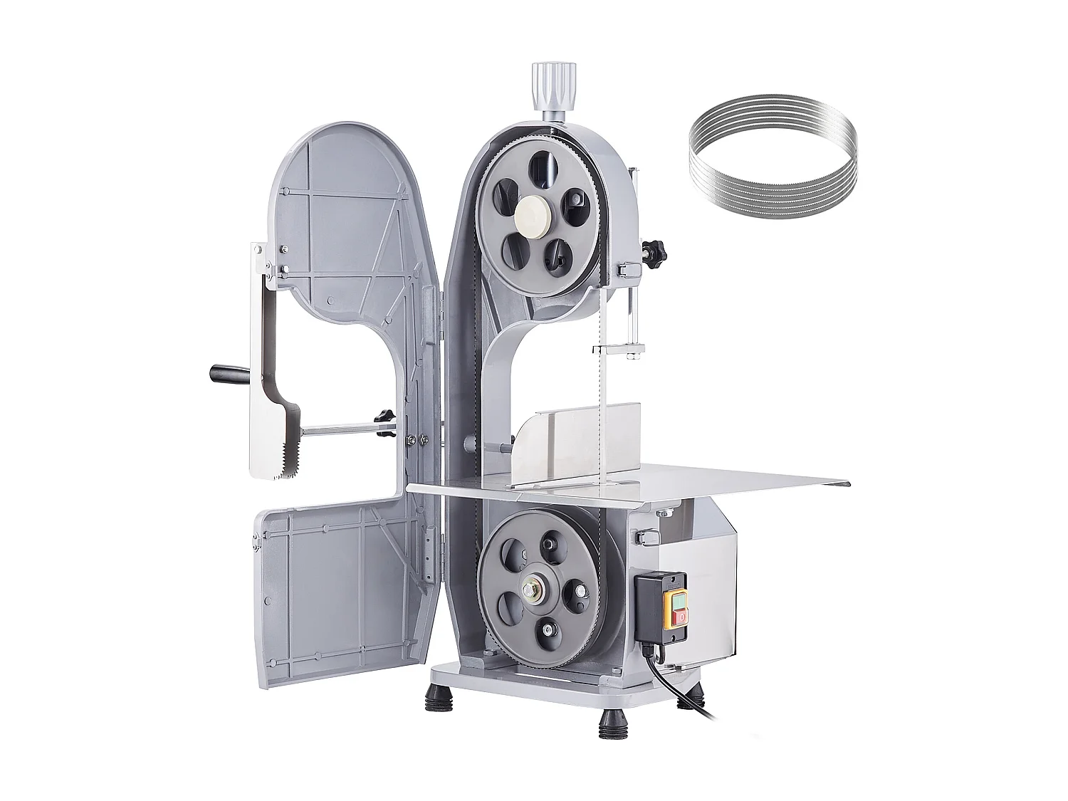 Scie à Ruban Électrique Commerciale pour Viande SucceBuy 1100 W, Machine à Scier les Os en Acier Inoxydable