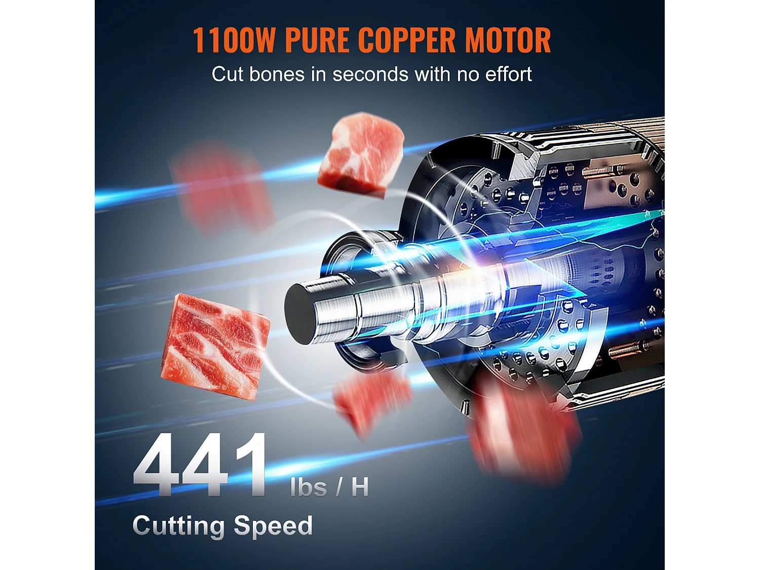 Scie à Ruban Électrique Commerciale pour Viande SucceBuy 1100 W, Machine à Scier les Os en Acier Inoxydable