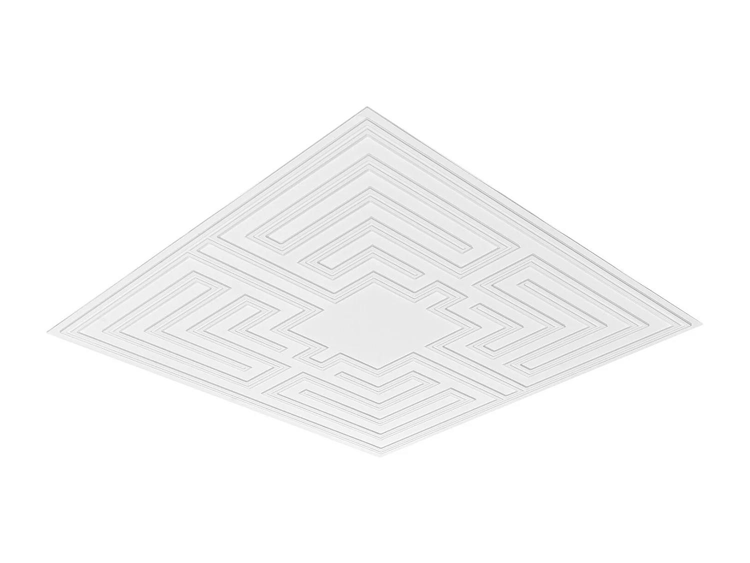 Carreaux Autocollants PVC SucceBuy Dalles de Plafond Pack de 12 24 x 24 PVC Installation Facile Blanc Eco Pattern