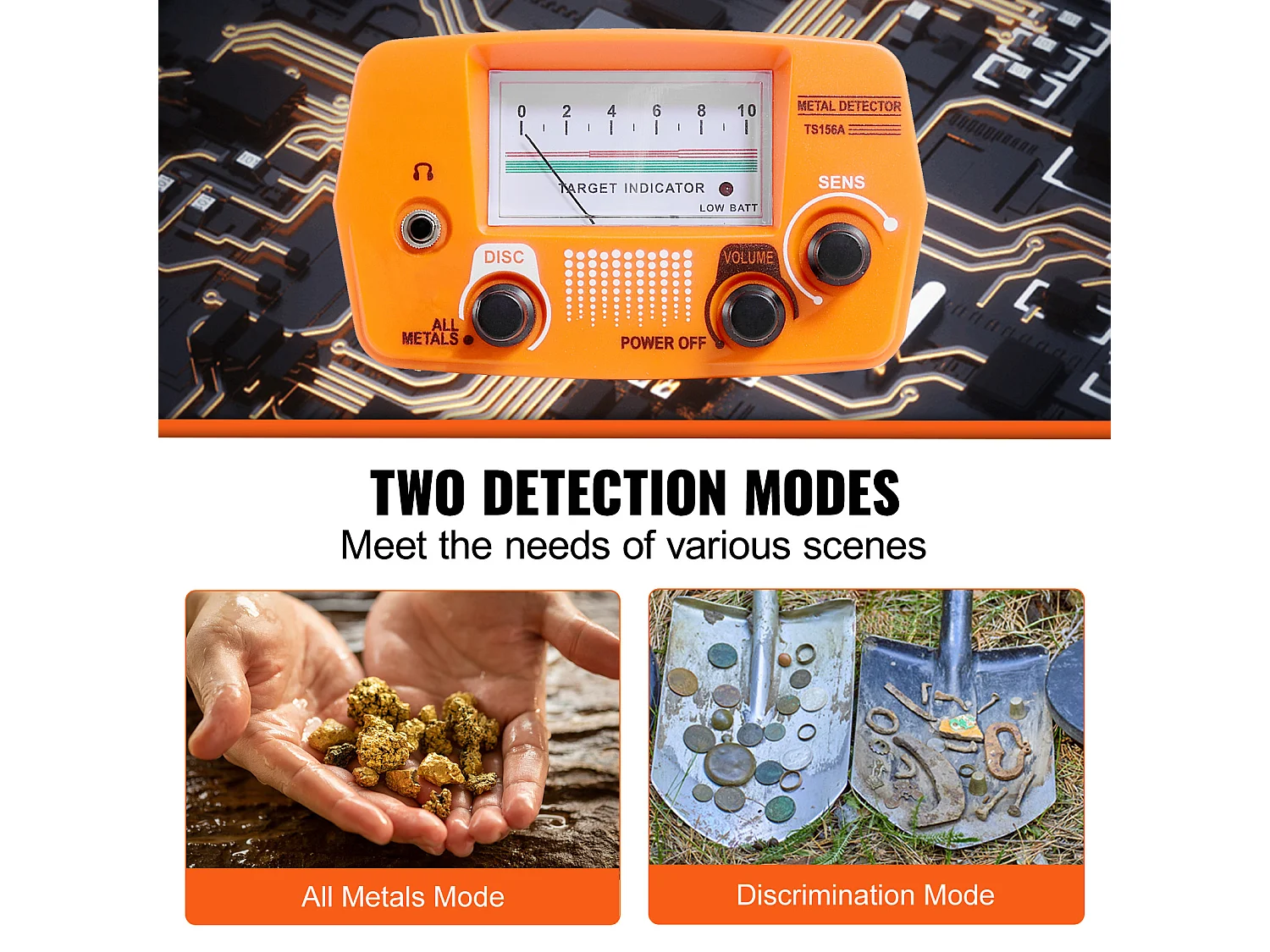 Détecteur de Métaux SucceBuy pour Adultes, Détecteur d'Or Professionnel, 20.32cm IP68 Étanche