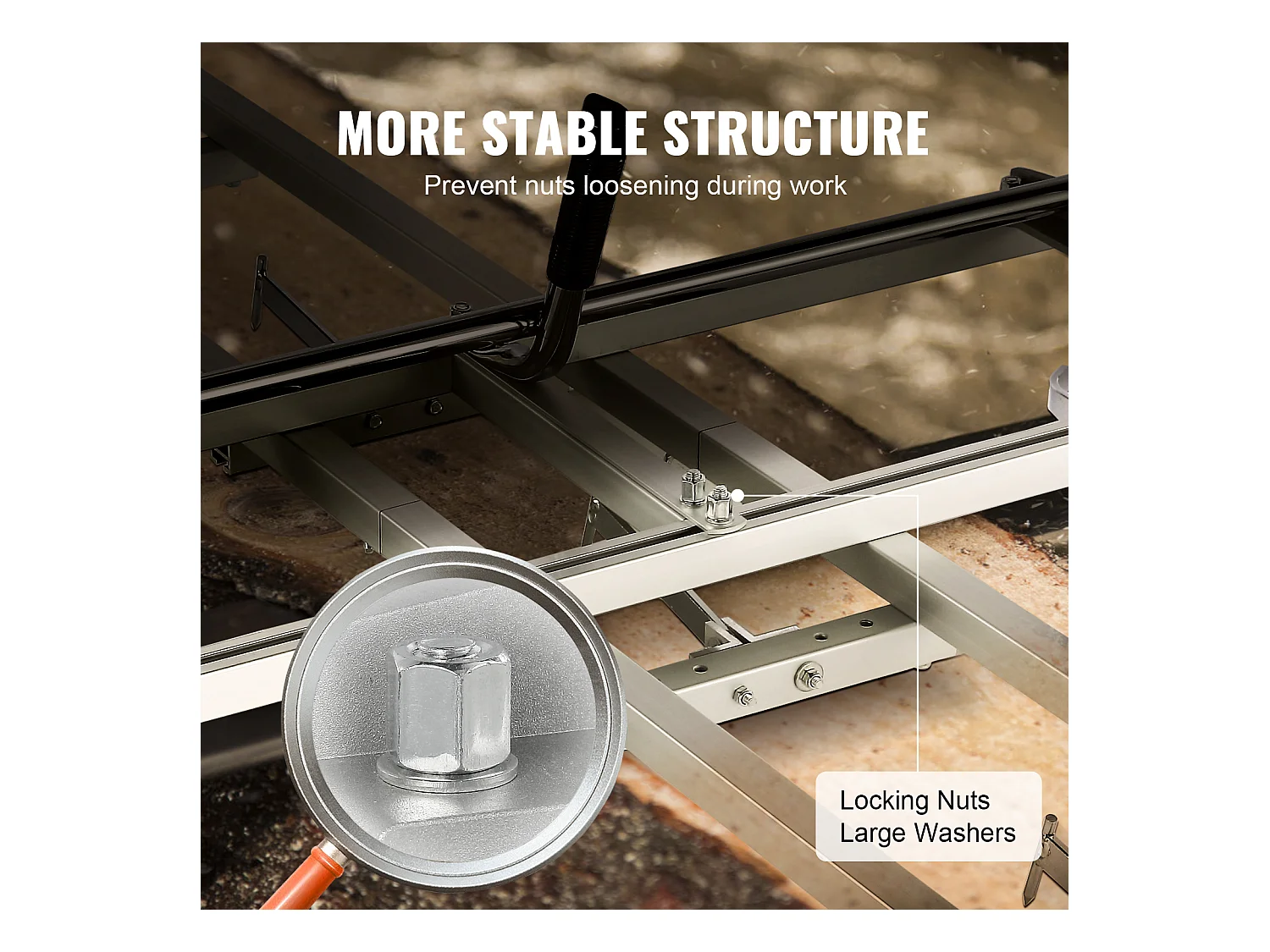 Guide - Chaîne SucceBuy de 35.56 - 91.44 cm pour Scie à Chaîne, Système de Rail en Aluminium de 274.32 cm