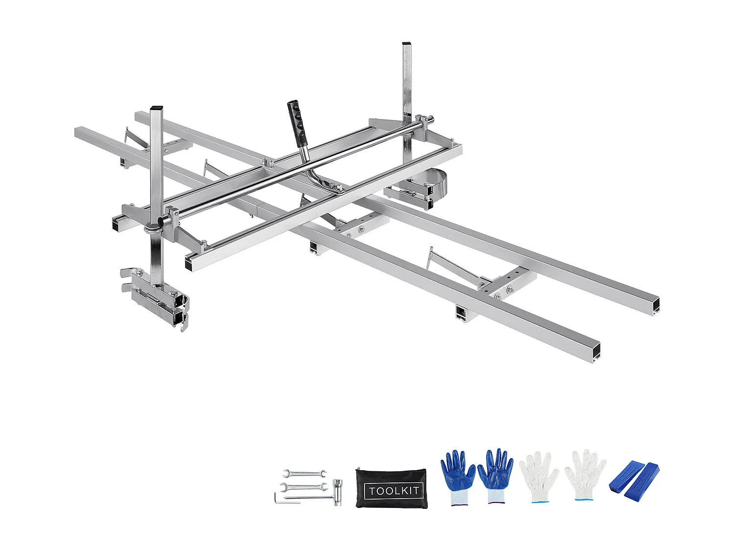 Guide - Chaîne SucceBuy de 35.56 - 91.44 cm pour Scie à Chaîne, Système de Rail en Aluminium de 274.32 cm