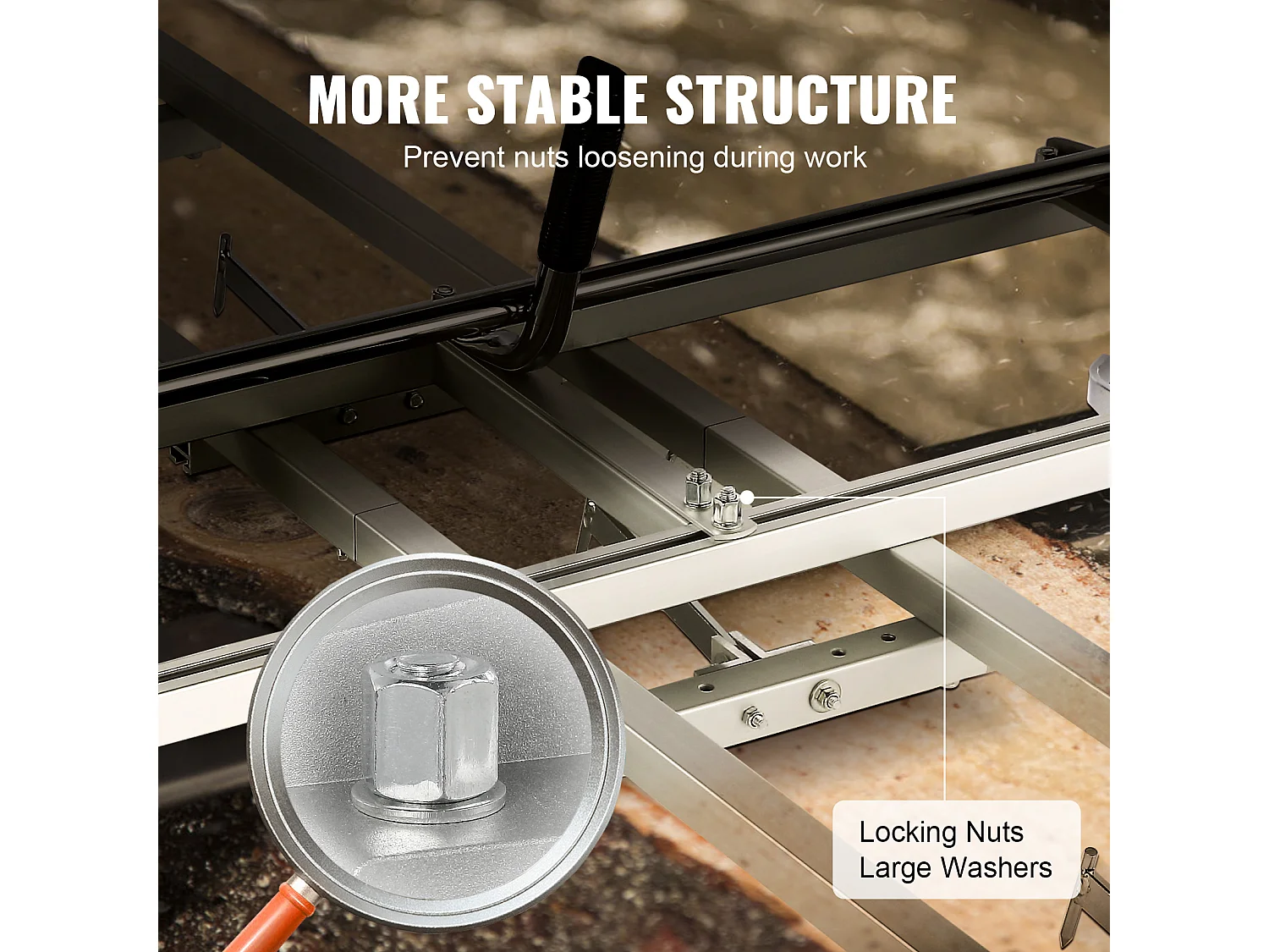 Guide - Chaîne SucceBuy de 35.56 - 91.44 cm pour Scie à Chaîne, Système de Rail en Aluminium de 274.32 cm