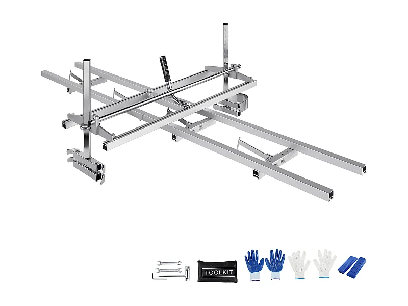 Kettinggeleider SucceBuy 35.56 - 91.44 cm voor Kettingzaag, Aluminium Railsysteem 274.32 cm